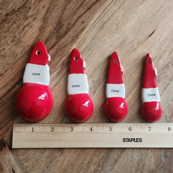 Santa Claus Ceramic Measuring Spoons - Picture 7 of 8
